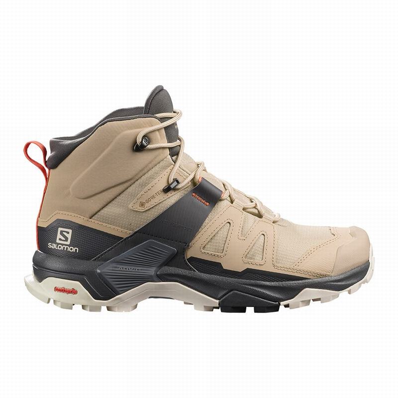 SALOMON X ULTRA 4 MID GORE-TEX Philippines - Women's Hiking Boots - Brown | 086921-GTC